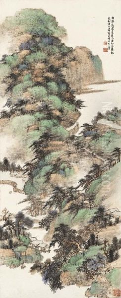 Landscape In Blue-green Style - view 1