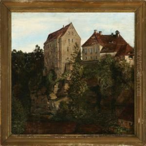 Scene From Lohmen Near Dresden by Georg U.F. Fritz Jurgensen