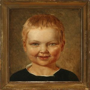 Portrait Of A Young Boy by Georg U.F. Fritz Jurgensen