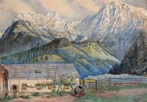 "bauernhof Mitgebirgslandschaft" by Carl Just