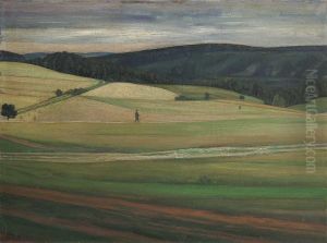 Die Landschaft Mit Dem Wanderer by Adolf Jutz