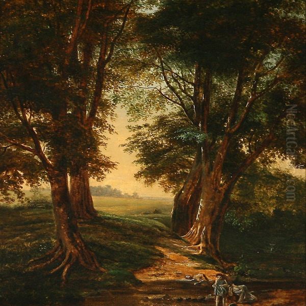 Forest Scene With A View To Fields - view 1