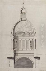 Schnitt Durch Die Von Ihm Entworfene Kuppel Von San Andrea In Mantua Schnitt Durch Die Von Ihm Entworfene Kuppel Von San Andrea In Mantua