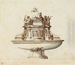 Zugeschrieben - Entwurf Fur Einen Brunnen Zugeschrieben - Entwurf Fur Einen Brunnen