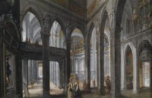 A Fantastic Church Interior by Paul Juvenel