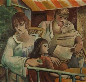 A Study For A Balcony by Frantisek K Janousek
