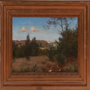 Autumn Landscape Near Fredensborg, Denmark by Ludvig Kabell