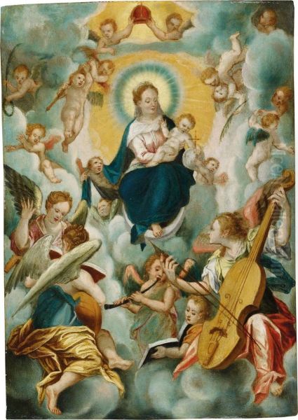 Madonna Mit Dem Kind Undmusizierenden Engeln - view 1