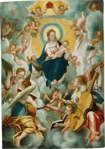 Madonna Mit Dem Kind Undmusizierenden Engeln by Kager, Johann Matthias