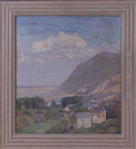 Blick Vom Kahlenberg Auf Leopoldsberg Bei Wien