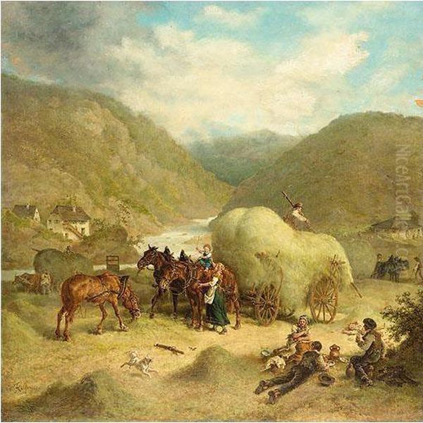 Collecting Hay - view 1