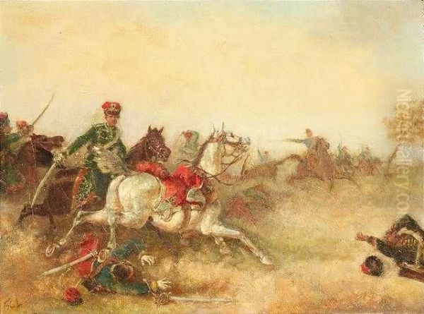 Cavalry In Abattle - view 1