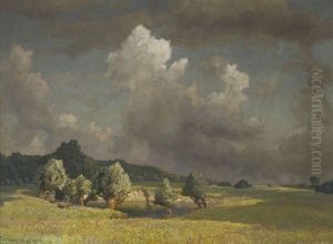 Weite Baumlandschaft Mit Teich by Richard Kaiser