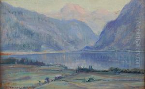Abend Am Hallstattersee Vom Steg