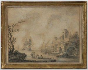 Paysage Anime En Bord De Mer by Franz Keiserman