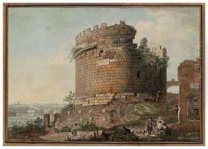 The Tomb Of Celia Metella by Franz Keiserman