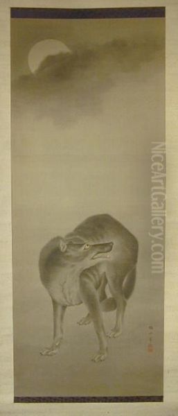 Wolf Skulking Below The Moon - view 1