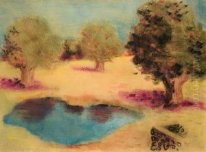 Landscape With Trees by Frantisek Kalab