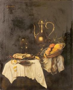 A Still Life With Fruit And Shellfish by Willem Kalf