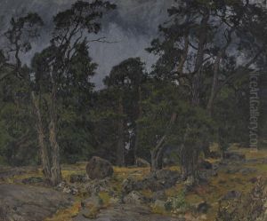 Solbelysta Tallar I Tjust Skargard by Gottfrid Kallstenius
