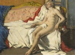 Sitzender Weiblicher Akt. by Peter Kalman