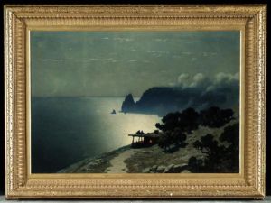 The Black Sea Coast By Moonlight by Grigory Odissevich Kalmykov