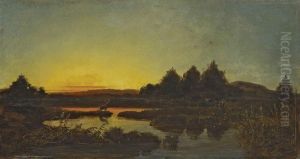 Sonnenaufgang Im Moor by Karl Kaltenmoser