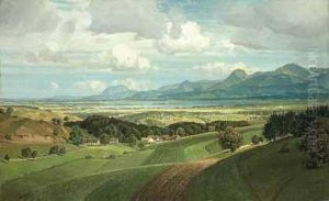 Blick In Den Chiemgau, Mit Dem Chiemsee.