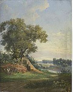 Flusslandschaft by Lev Lvovich Kamenev
