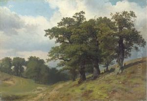 Trees On A Hillside by Lev Lvovich Kamenev