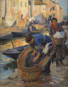 Tvatterskor Vid Kanalen - Venedig by Ivar Kamke