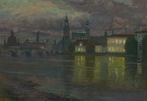 Ansicht Von Dresden Bei Der Elbbrucke
