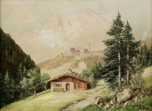Berchtesgadener Land Mit Blick Auf Den Watzmann Und Markt Berchtesgaden