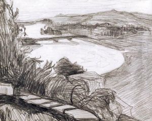 Widok Ze Wzgorza Wawelskiego Na Wisle, Most Debnicki, Kopiec Kosciuszki I Bielany by Stanislaw Kamocki