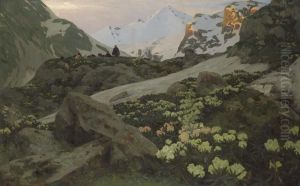 Caucasian Mountain Landscape. 1899. Caucasian Mountain Landscape. 1899.