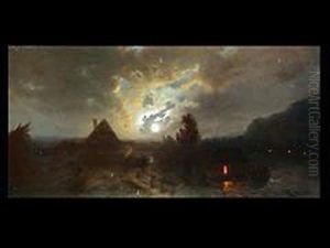 Flusslandschaft by Ludwig Kandler