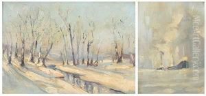 Winter Trees And Steamship: Two Works by Karl Kappes