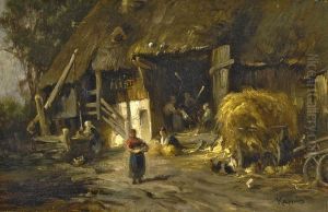 Bauernhofszene by Albert Kappis