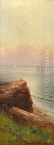 Figures On A Cliff By The Sea