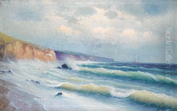 Waves Breaking Against The Shore - view 1