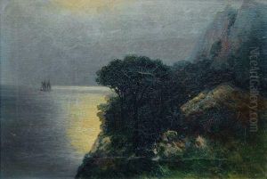 Nachtliche Kustenlandschaft by Grigorij Kapustin