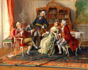 W Salonie by Lajos Karcsay