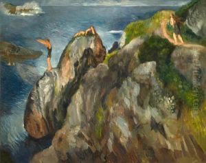 Divers, Perkins Cove, Ogunquit by Bernard Karfiol