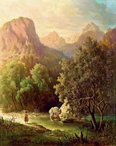 Partie Von Wocheiner-seistriz Mit Dem Terglau In Krain by Anton Karinger