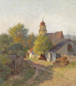 Autumn Eveningat Bisamberg by Anton Hans Karlinsky
