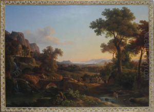 An Arcadian Landscape With The Triumph Of Bacchus