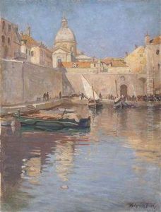 View Of The Harbour Of Dubrovnik by Eugen Karpathy