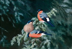 Bullfinches by Matti Karppanen