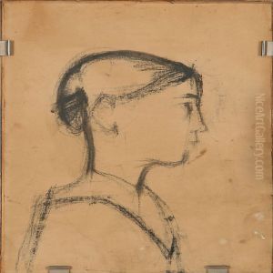 Female In Profile by Ludwig Peter Karsten
