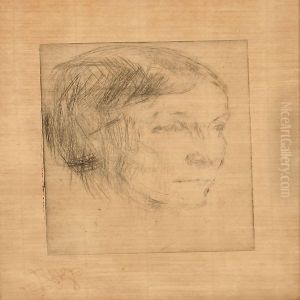 Portrait Of The Artist's Wife Mille, Nee Haslund by Ludwig Peter Karsten